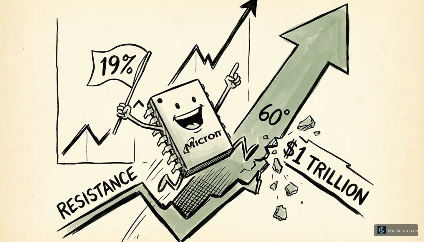 Micron Surges 19% as Markets Hit Records | StockCram
