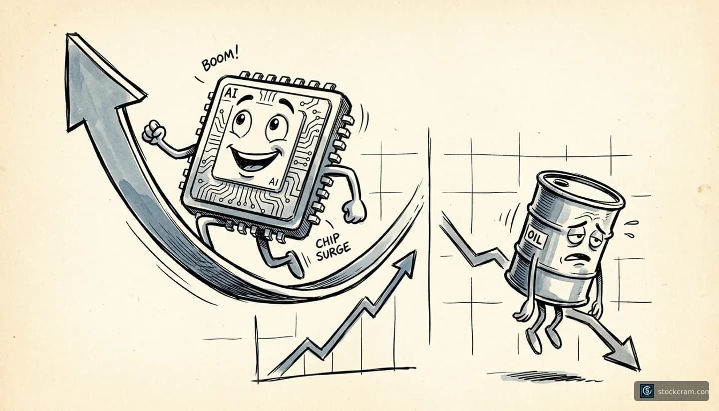 AI Chips Rally, Oil Plunges | StockCram