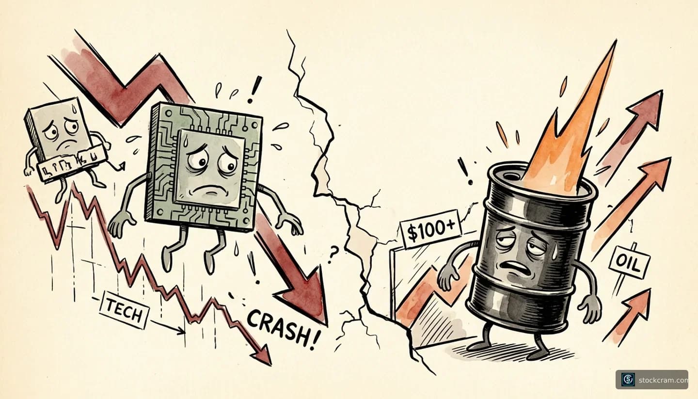 Tech Selloff & Oil Spike Analysis | StockCram