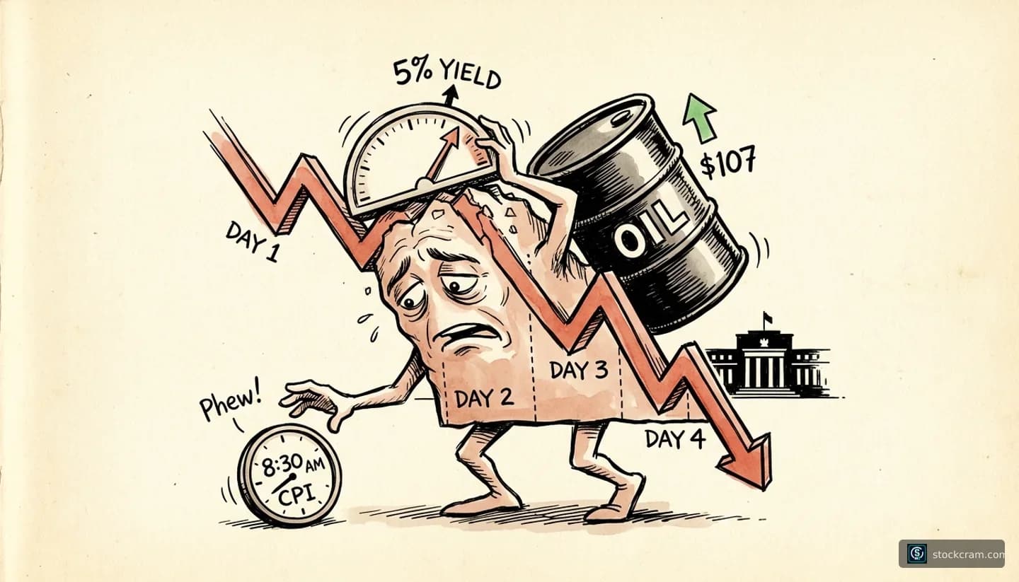 Why Stocks Fell 4 Days: Oil, Yields & CPI | StockCram