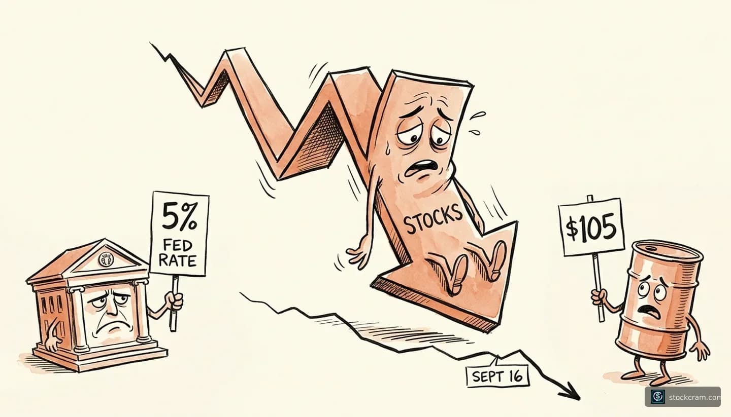 Why Stocks Fell Sept 16: Fed Hike & Oil Spike | StockCram