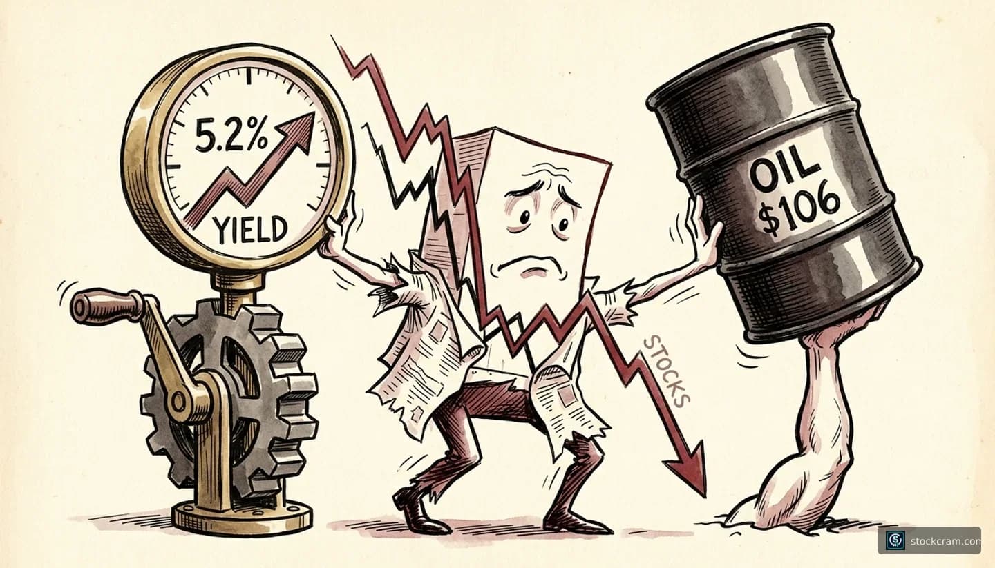 Stocks Fall Sept 25: Yields Hit 5.2%, Oil $106 | StockCram