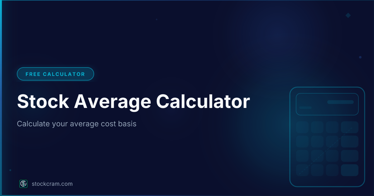 Free Stock Average Calculator | StockCram