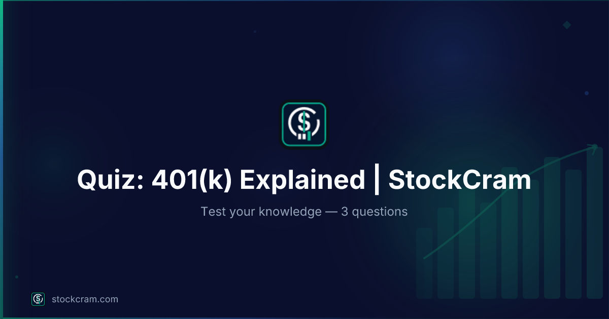 Quiz: 401(k) Explained | StockCram